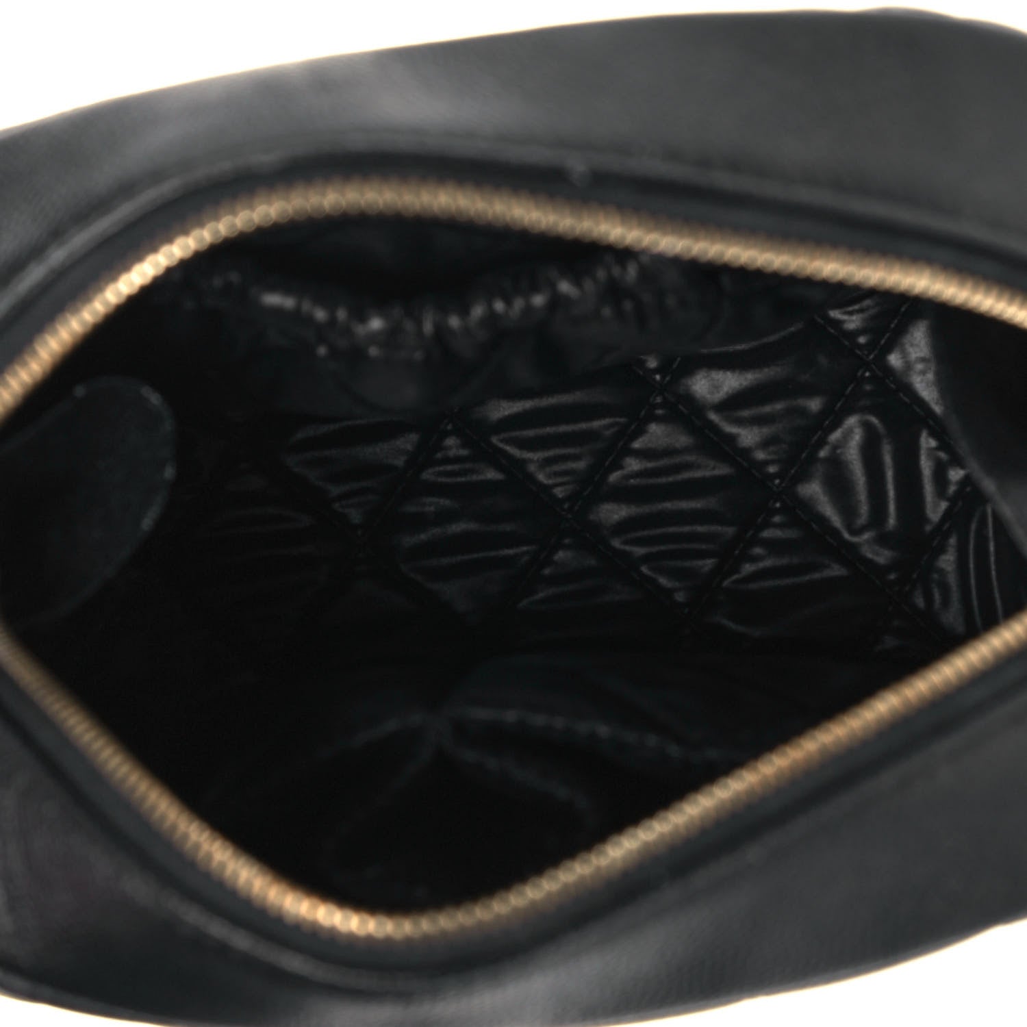 Chanel Caviar Quilted Curvy Pouch Cosmetic Case Black 5 of 10