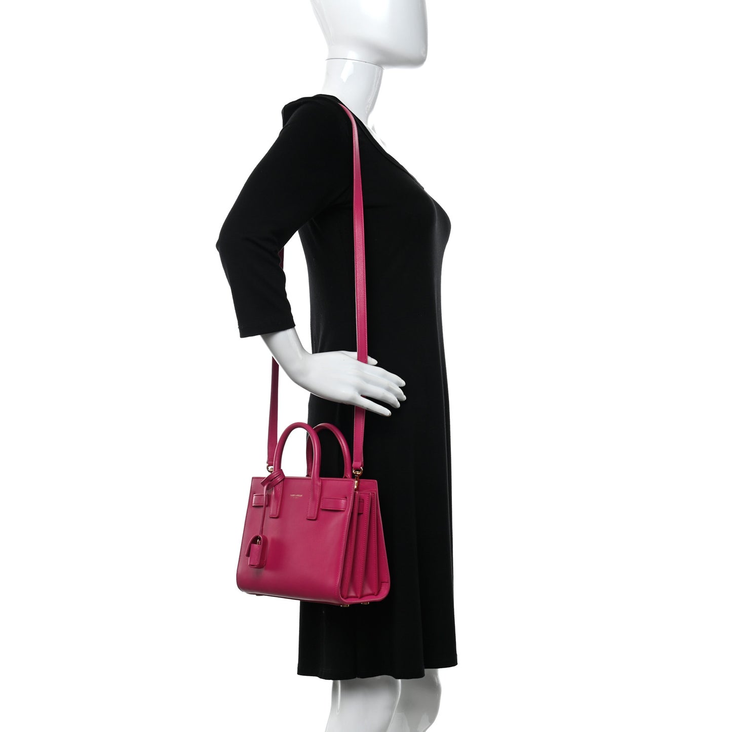 Calfskin Nano Sac De Jour Lipstick Fuchsia