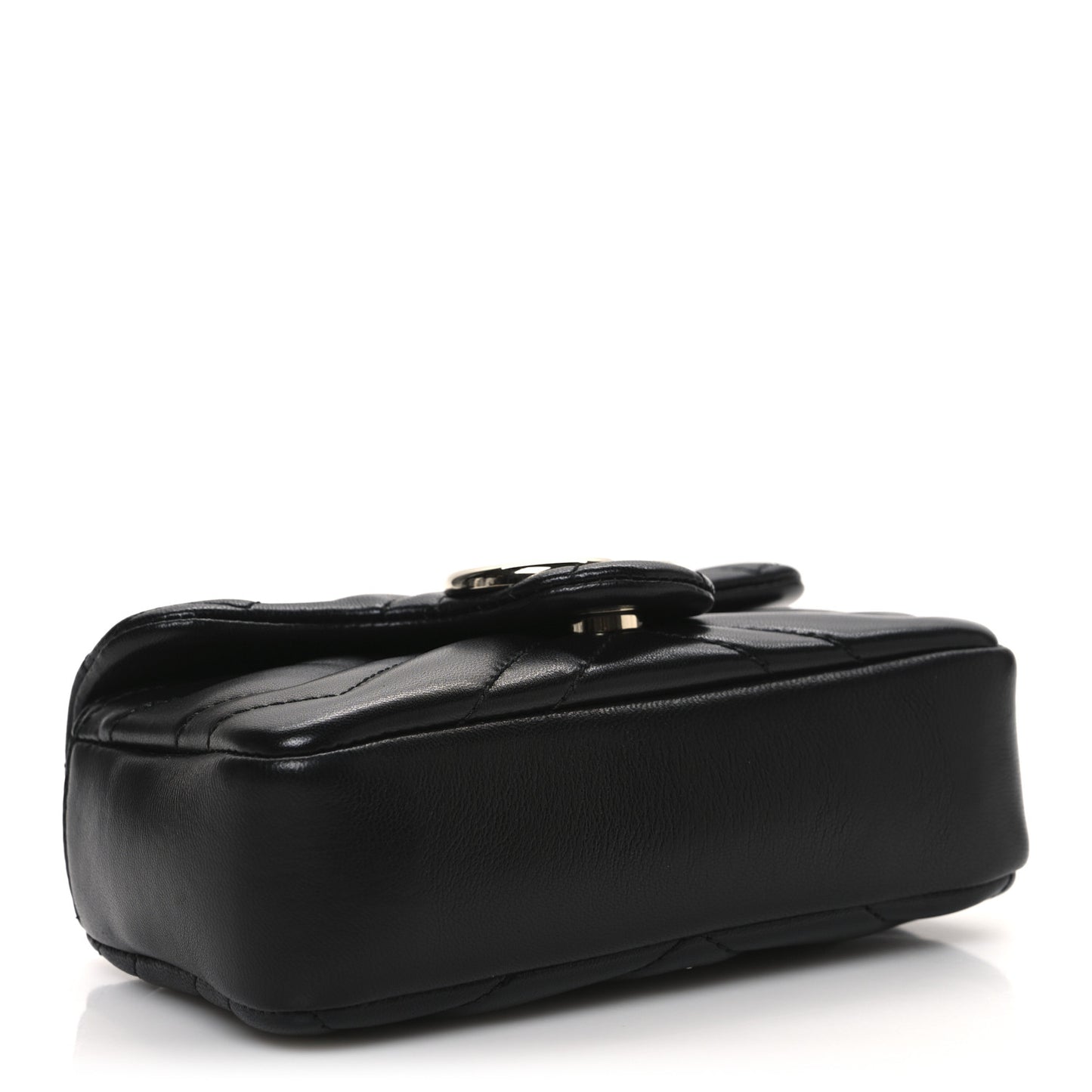 Lambskin Matelasse Mini GG Marmont Shoulder Bag Black