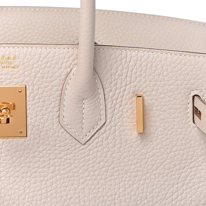 Hermes Taurillon Clemence Birkin 30 Craie 14 of 38