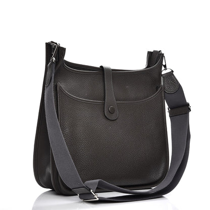 Hermes Taurillon Clemence Evelyne III GM Etain 4 of 9