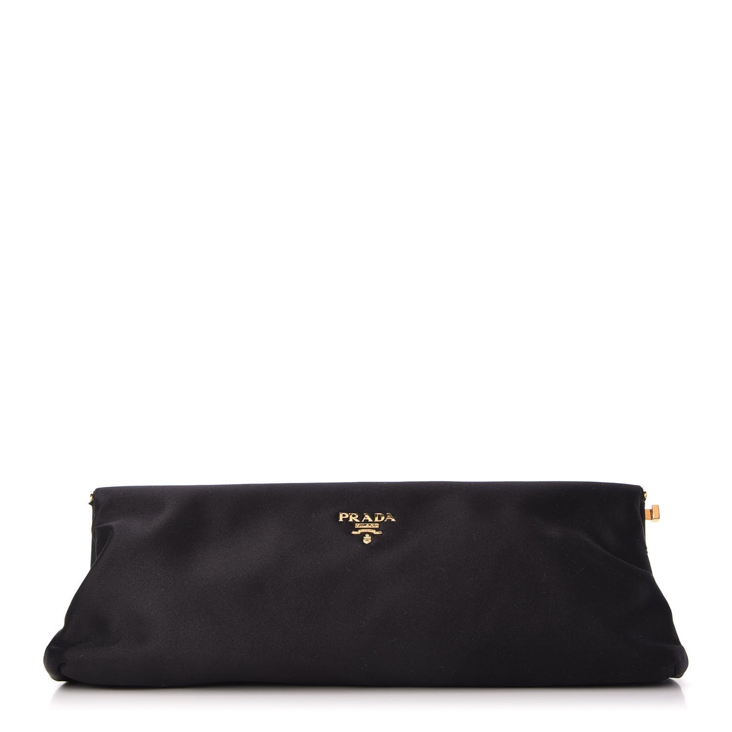 Satin Pochette Clutch Black