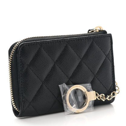 Chanel Caviar Quilted Key Holder Case Black 3 of 8