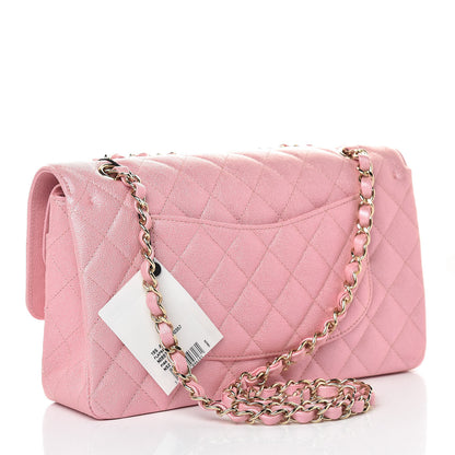 Chanel Iridescent Caviar Quilted Medium Double Flap Rose Pink 3 of 11