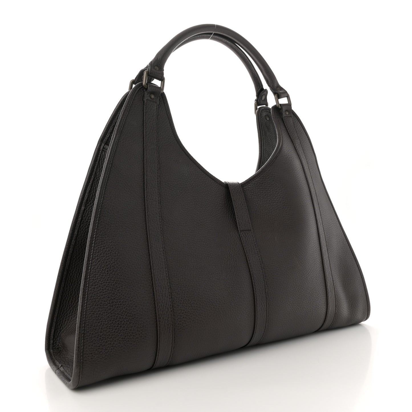 Pebbled Calfskin Large Joy Shoulder Bag Brown