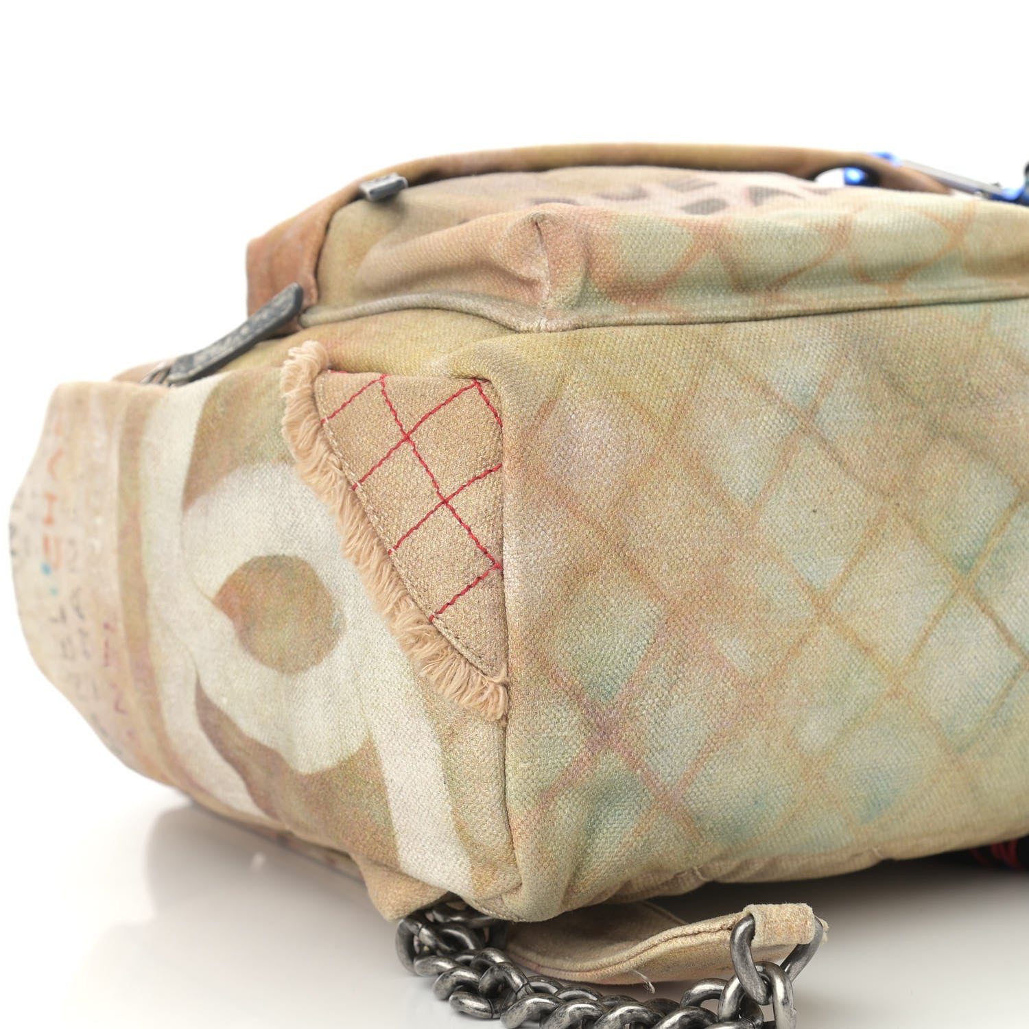 Chanel Graffiti Printed Canvas Medium Backpack Beige 6 of 10