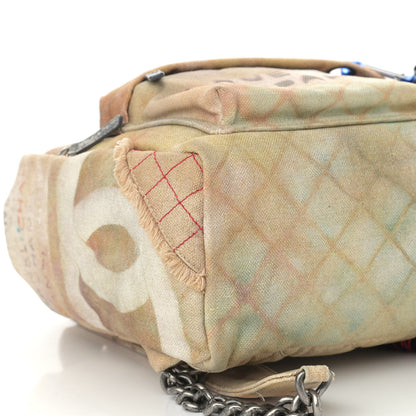 Chanel Graffiti Printed Canvas Medium Backpack Beige 6 of 10