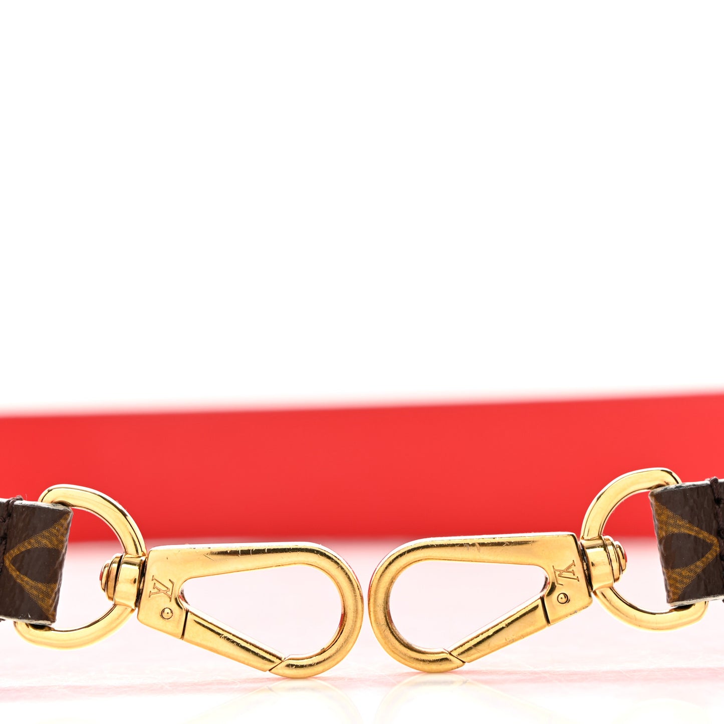 Monogram Bandouliere Shoulder Strap Red