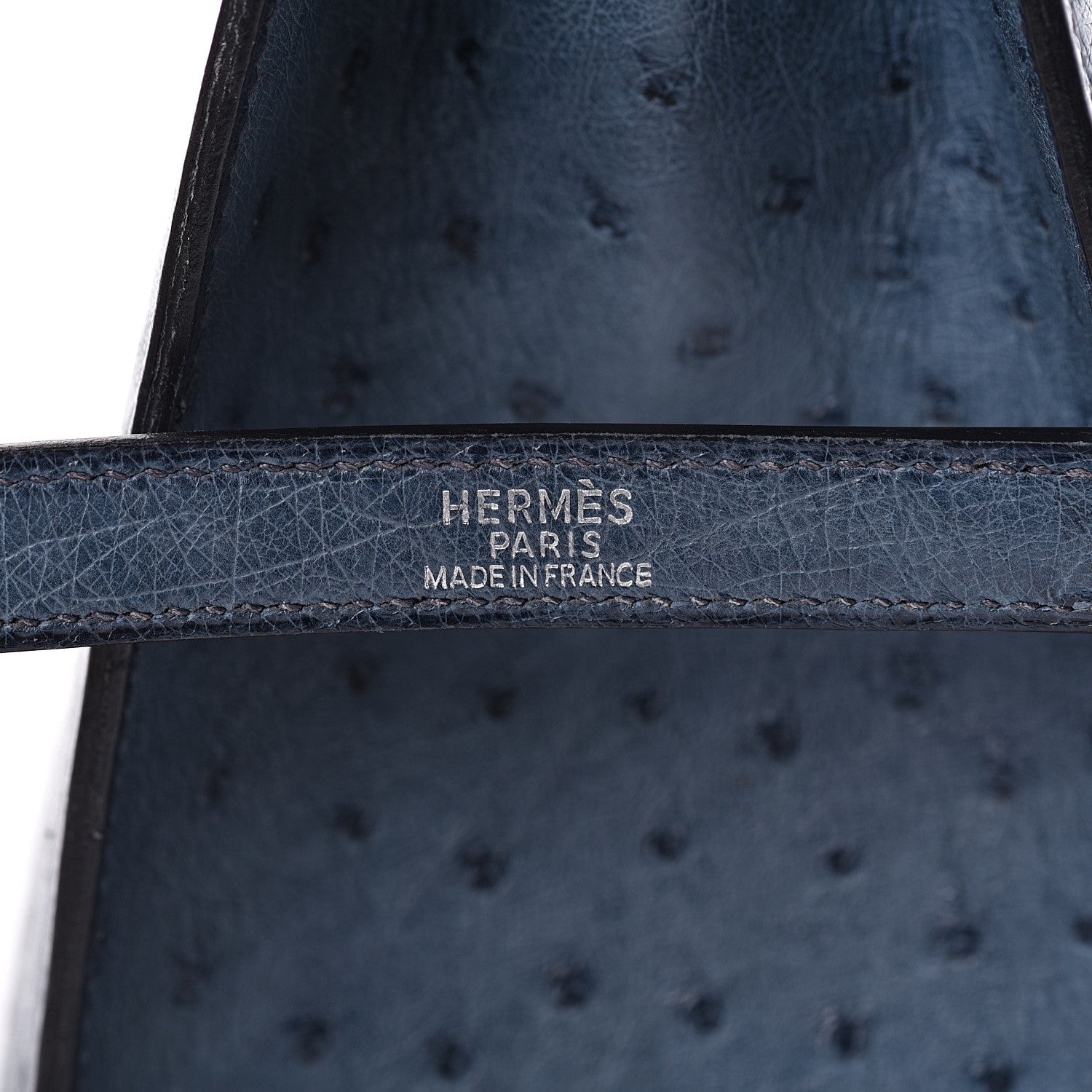 Hermes Ostrich Kelly Sellier 28 Bleu Roi 21 of 49