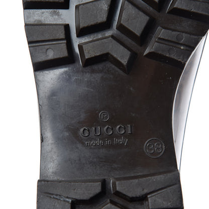 Gucci Rubber Monogram Edinburg Rain Boots 38 Transparent Cocoa 10 of 14