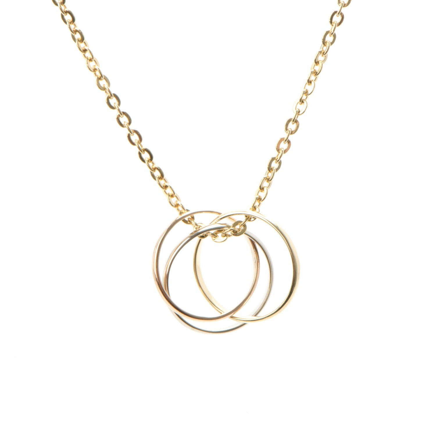 Cartier 18K Pink Yellow White Gold Trinity Pendant Necklace 3 of 5