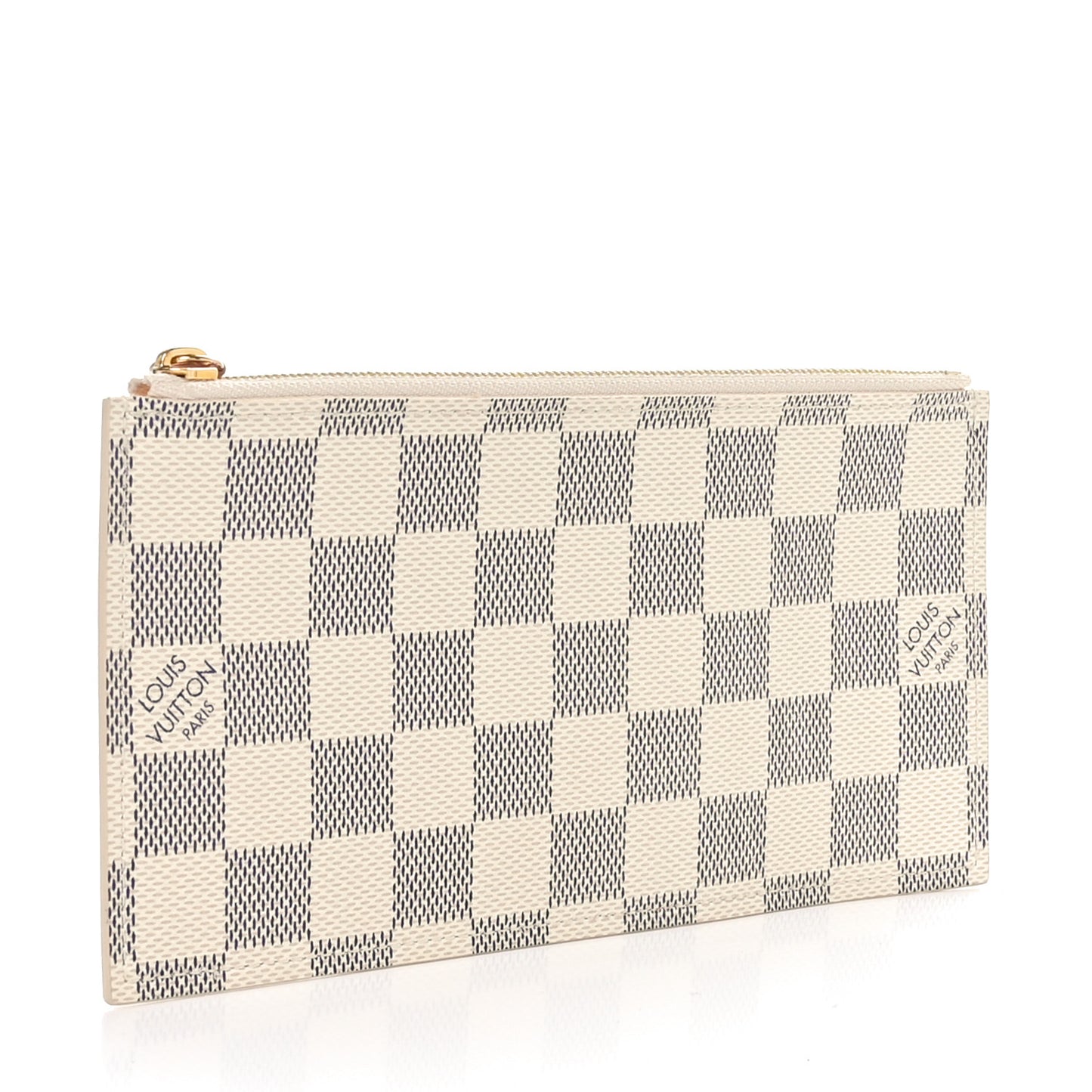 Damier Azur Felicie Chain Wallet Zippered Insert Rose Ballerine