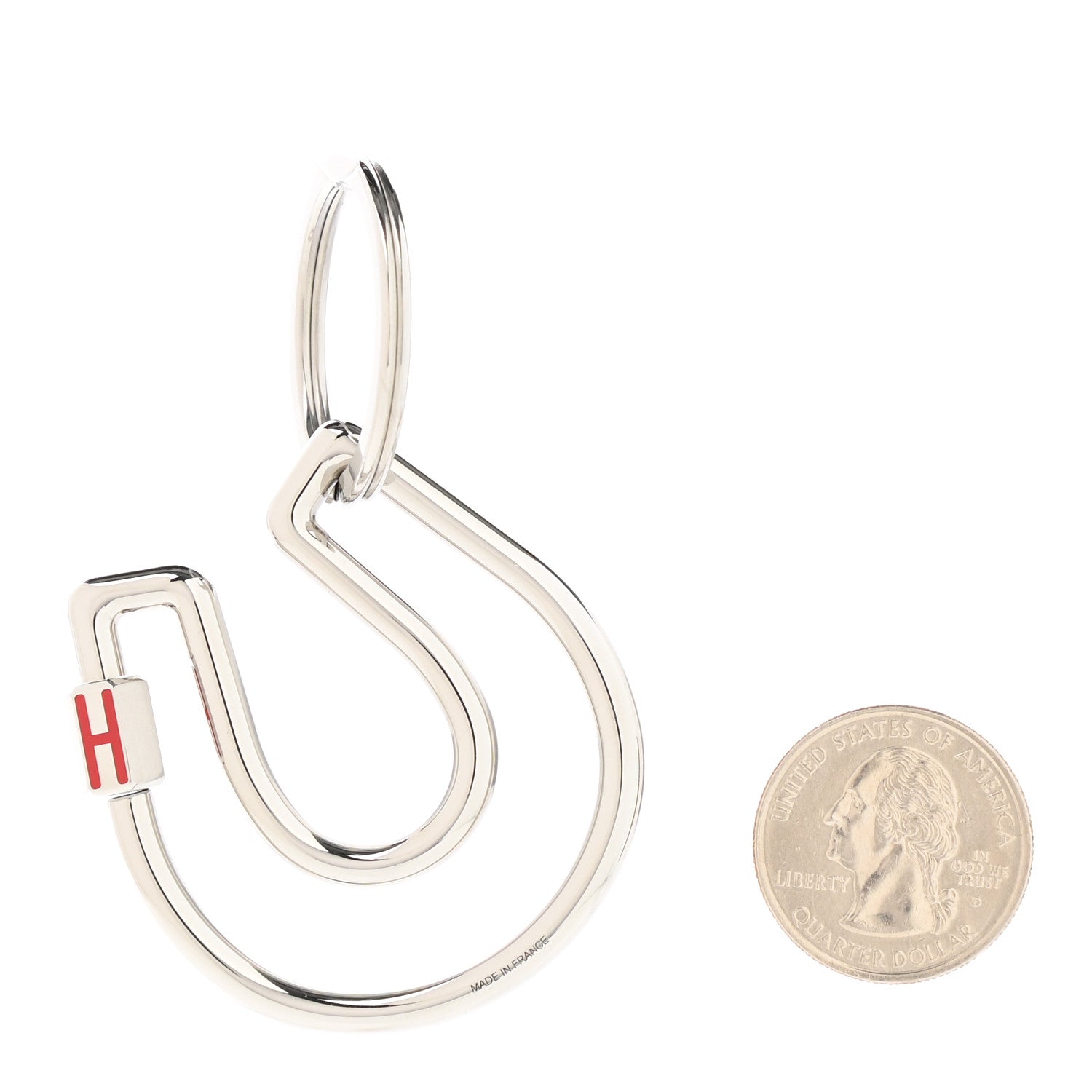 Hermes Stainless Steel Fer a Cheval Key Ring 2 of 4