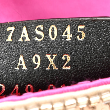 Fendi Sequin Paillettes Shiny Nappa Sex and the City Nano Maxi Buckle Baguette Charm Tortora 7 of 13