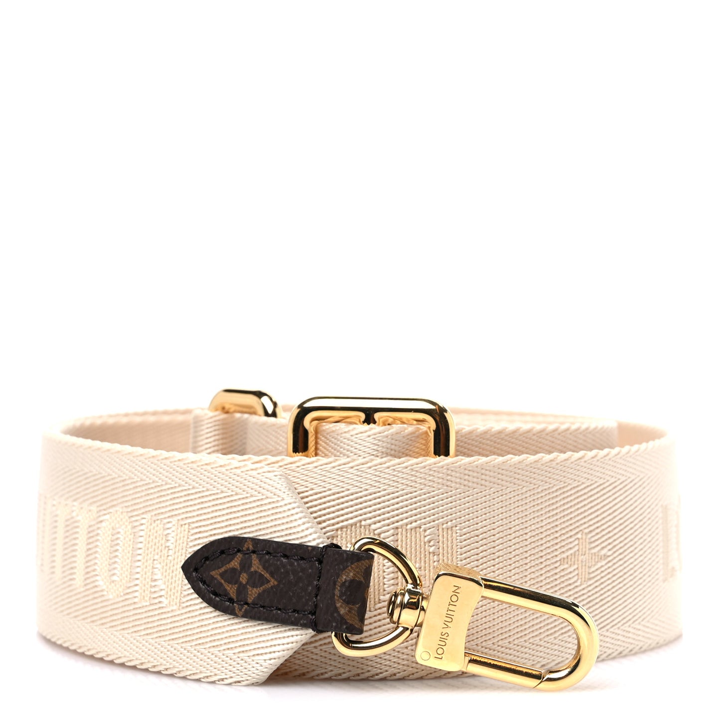 Jacquard Monogram Adjustable Shoulder Strap New Creme