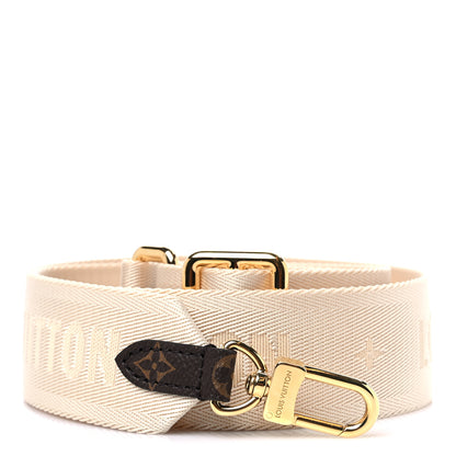 Louis Vuitton Jacquard Monogram Adjustable Shoulder Strap New Creme 1 of 3