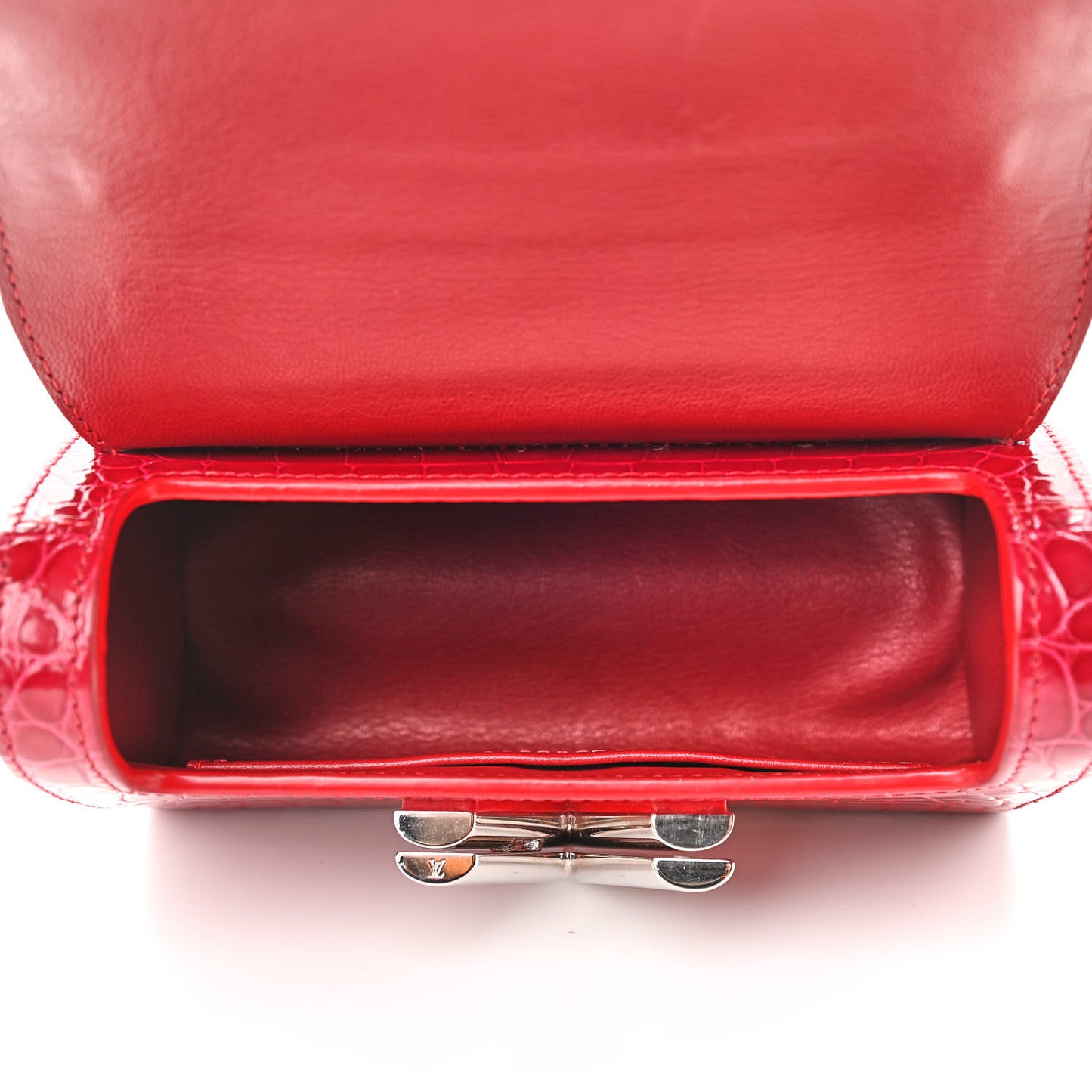 Crocodile Twist Shoulder Bag PM Rubis