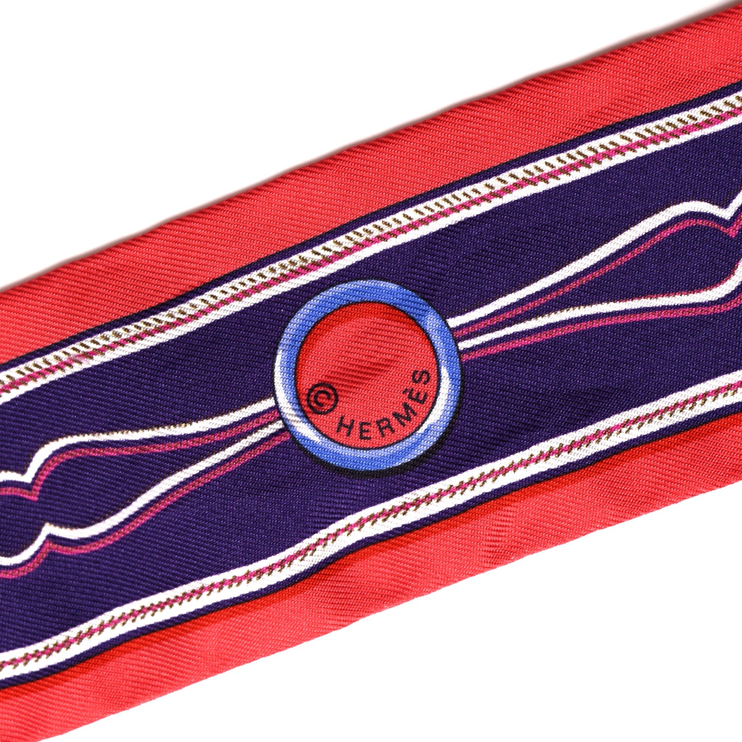 Silk Maillons Twilly Rouge Indigo Fuchsia