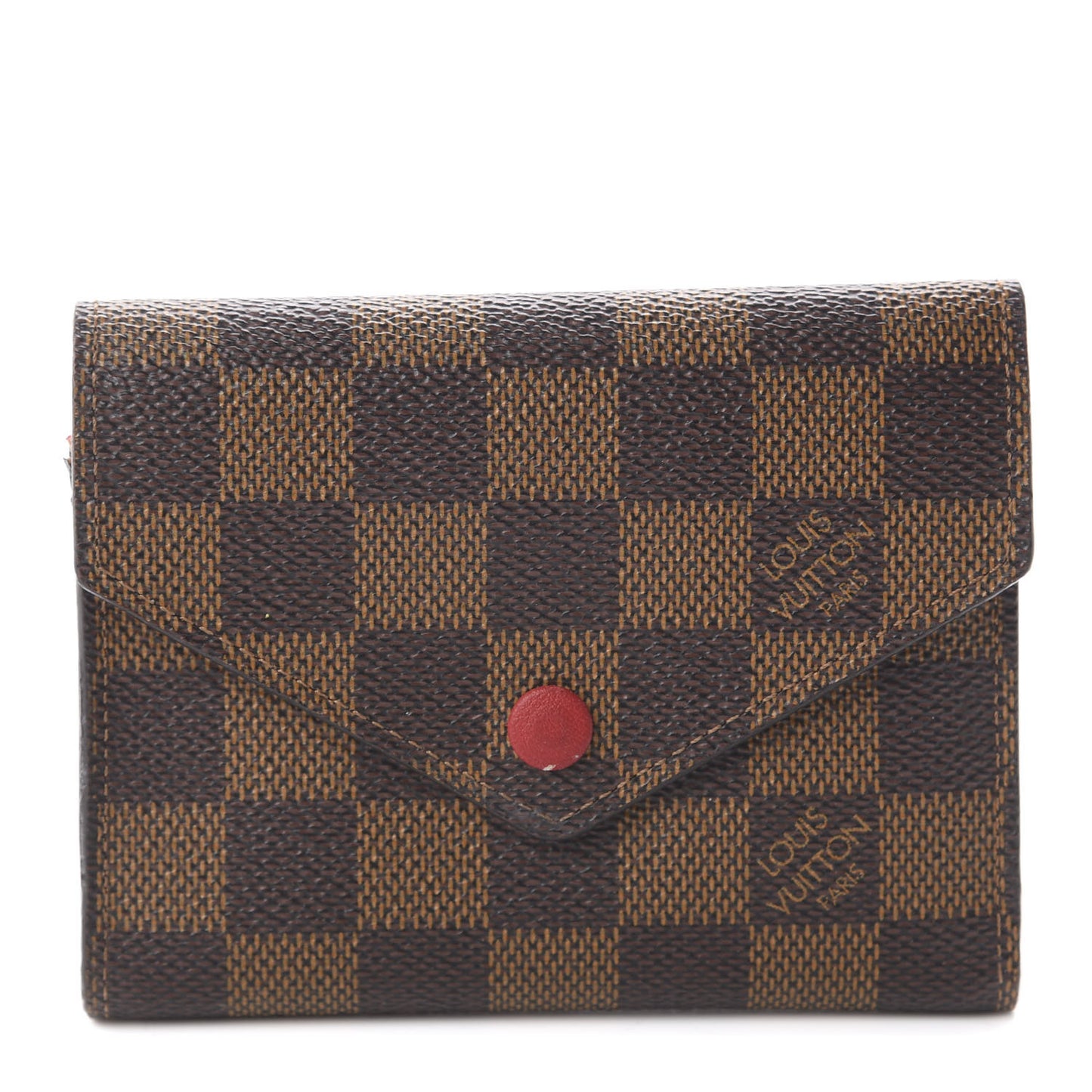 Damier Ebene Victorine Wallet Red
