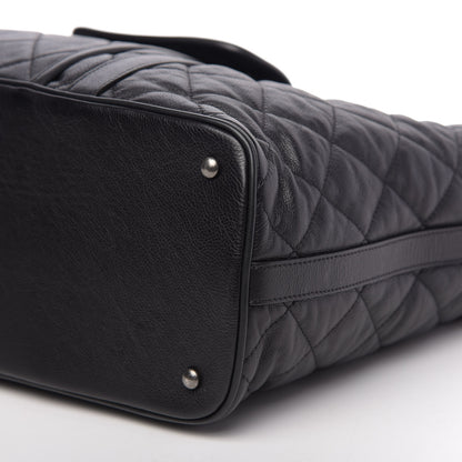 Chanel Calfskin Quilted Casual Riviera Tote Black 13 of 14