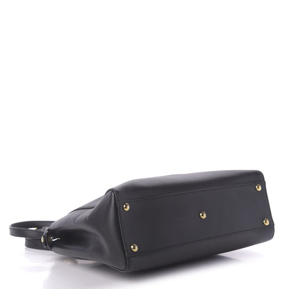 Fendi Vitello Morgan Shiny Nappa Medium Peekaboo Iconic Satchel Black 5 of 11