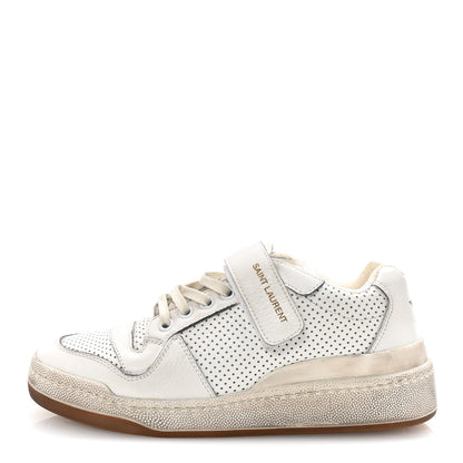 Saint Laurent Calfskin Perforated Womens SL24 Sneakers 36 White 1 of 10