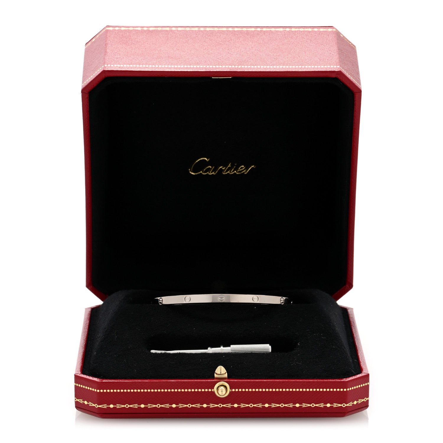 Cartier 18K White Gold Small LOVE Bracelet 17 5 of 5