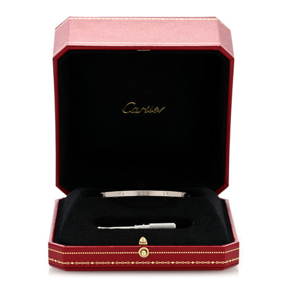 Cartier 18K White Gold Small LOVE Bracelet 17 5 of 5