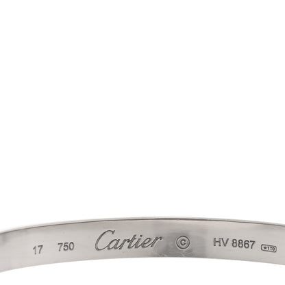 Cartier 18K White Gold LOVE Bracelet 17 3 of 6