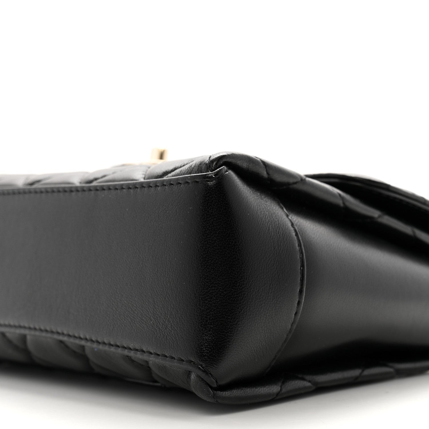 Chanel Lambskin Quilted Small Top Handle Square Flap Black 10 of 10