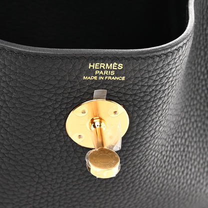 Hermes Taurillon Clemence Lindy 26 Black 6 of 11