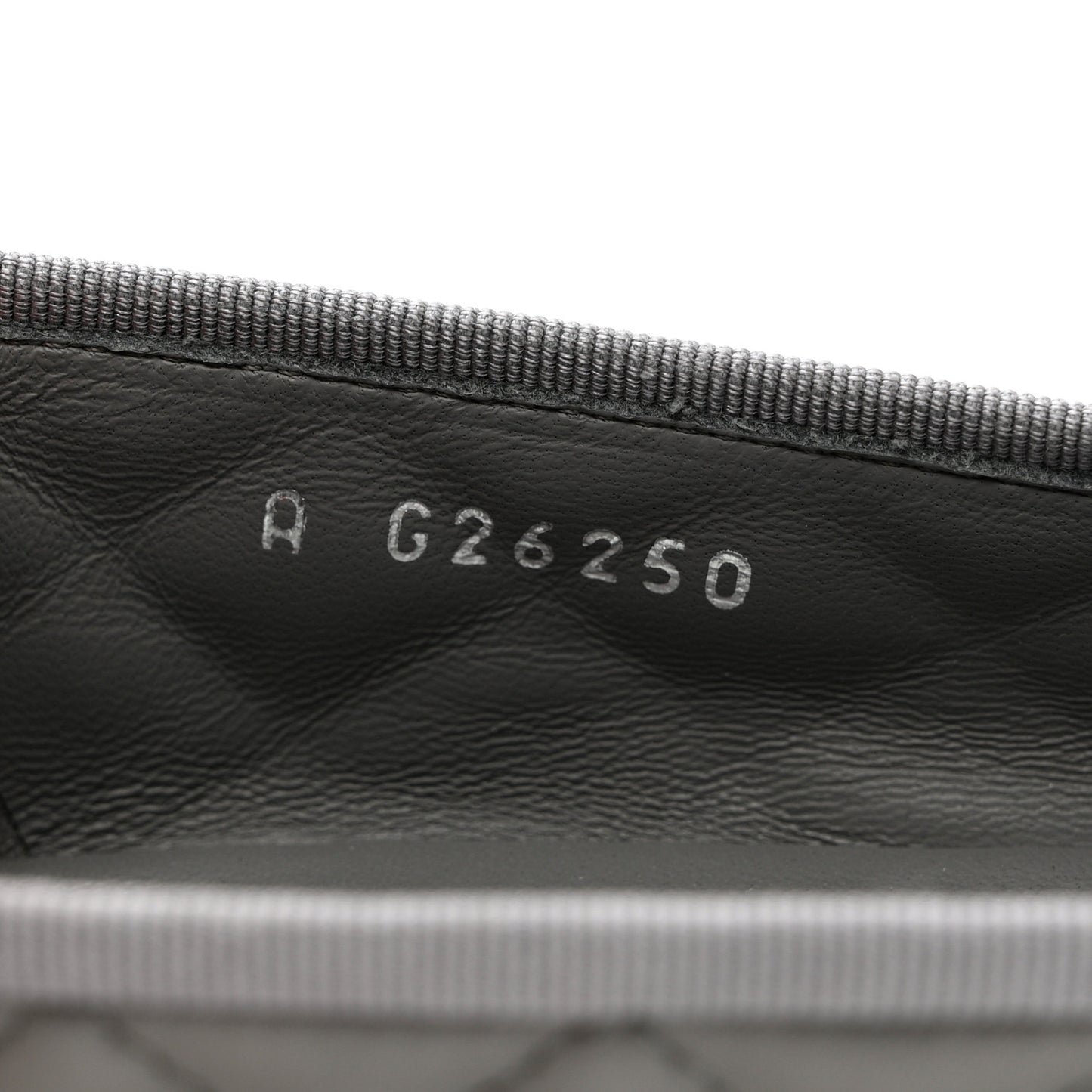 Crumpled Lambskin Quilted CC Ballerina Flats 39 Grey