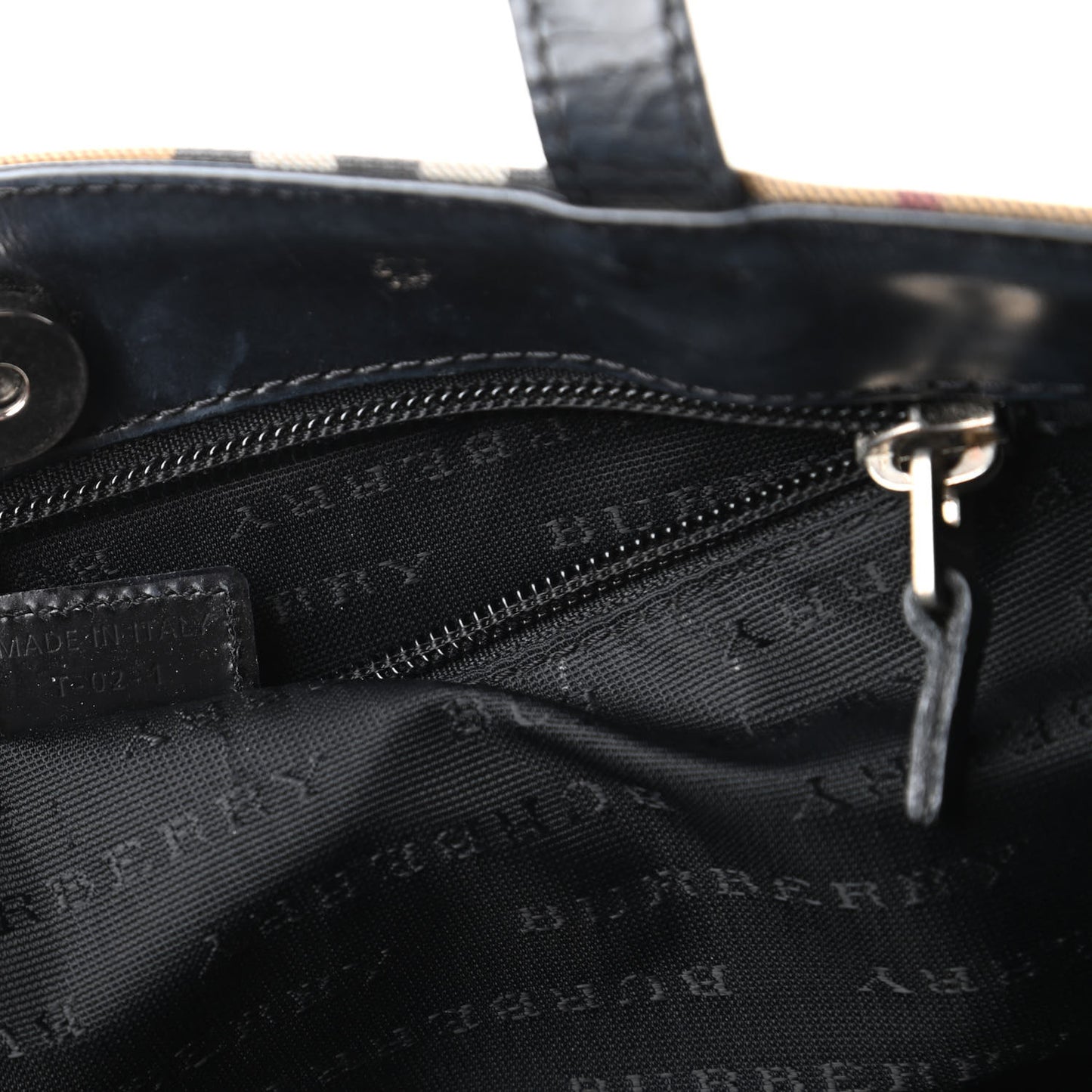 House Check Medium Tote Black