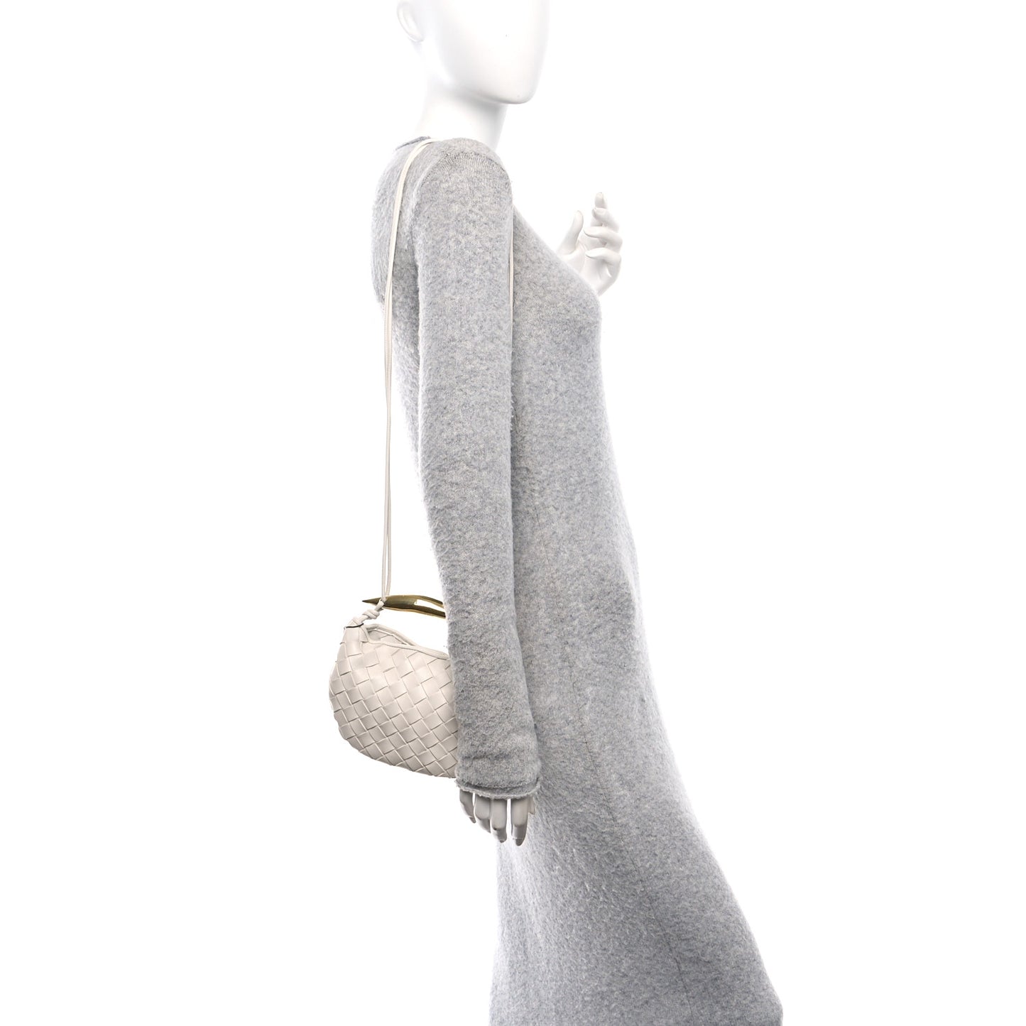 Nappa Intrecciato Mini Sardine Bag Chalk
