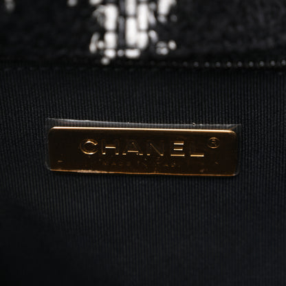 Chanel Tweed Quilted Medium Chanel 19 Flap Black White 6 of 11