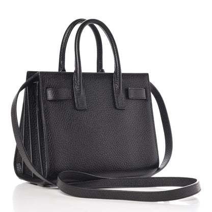 Saint Laurent Grained Calfskin Nano Sac De Jour Black 3 of 12