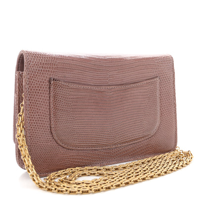 Chanel Lizard Reissue Wallet on Chain WOC Pink 3 of 11