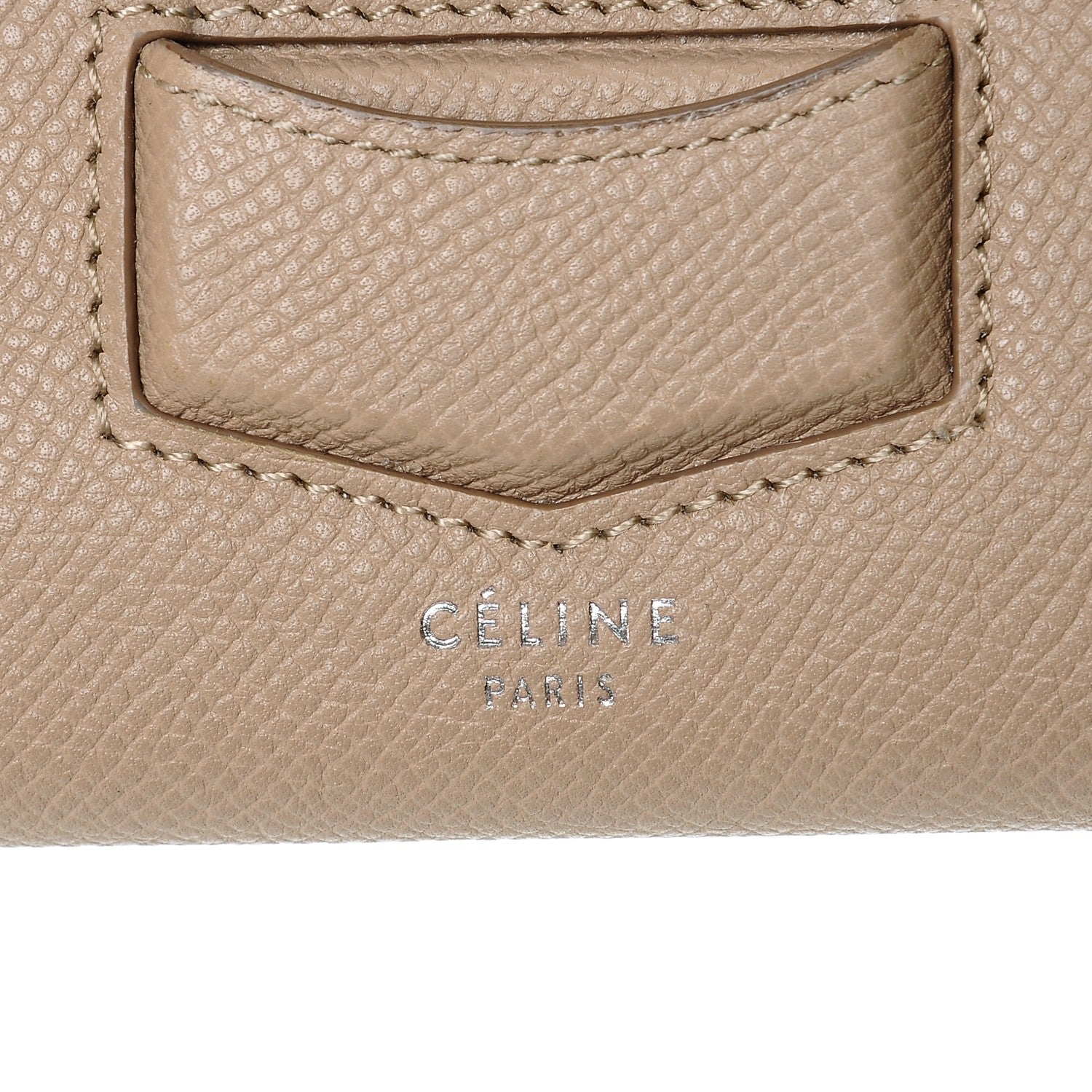 Celine Grained Calfskin Large Trotteur Multifunction Flap Wallet Light Taupe 6 of 8