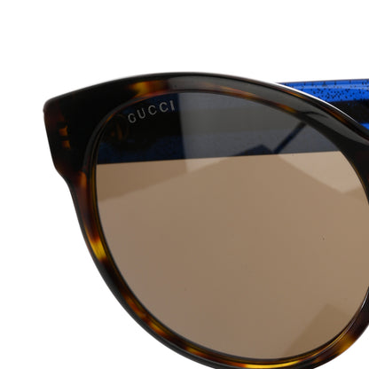 Gucci Round Eye GG Web Glitter GG0035SA Sunglasses Blue 7 of 8