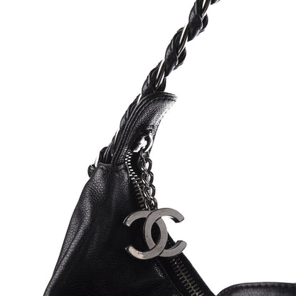 Chanel Glazed Caviar Modern Chain Hobo Black 8 of 15