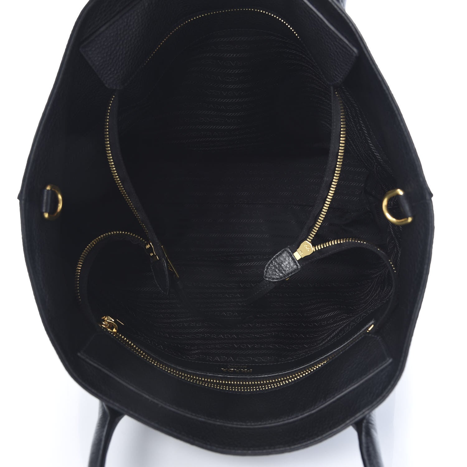 Prada Vitello Phenix Tote Black 5 of 11
