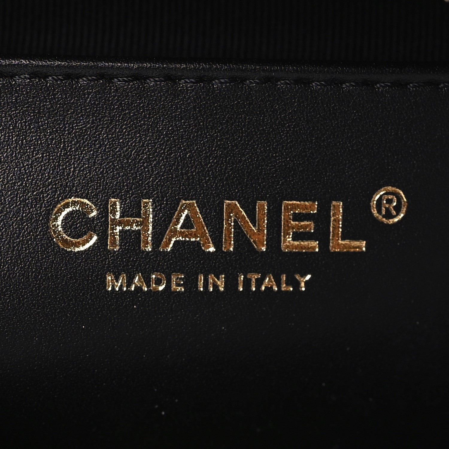 Chanel Metallic Calfskin Pearl Quilted CC Mini Camera Case Ruthenium 6 of 9