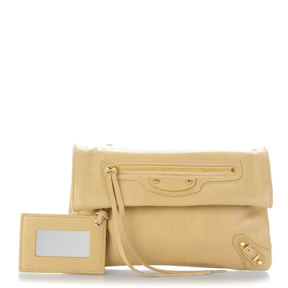 Balenciaga Agneau Classic Hardware Mini Envelope Strap Clutch Beige Sable 1 of 7