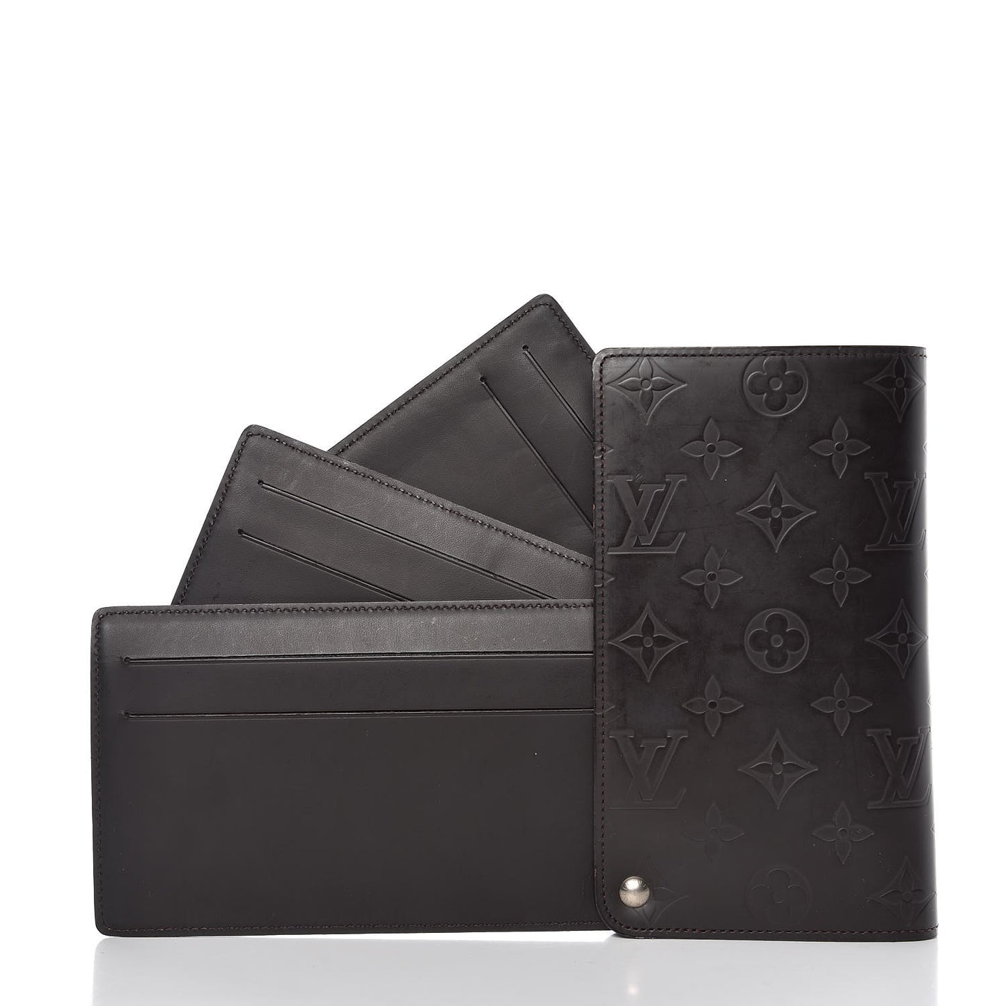Monogram Glace Whist Wallet Cafe Brown