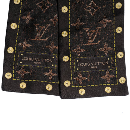 Louis Vuitton Silk Monogram Denim Bandeau Ebene 2 of 3