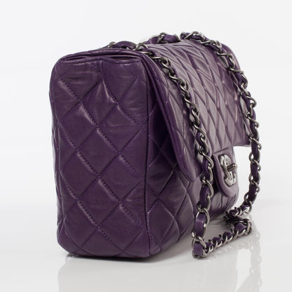 Chanel Lambskin Jumbo Single Flap Purple 3 of 10