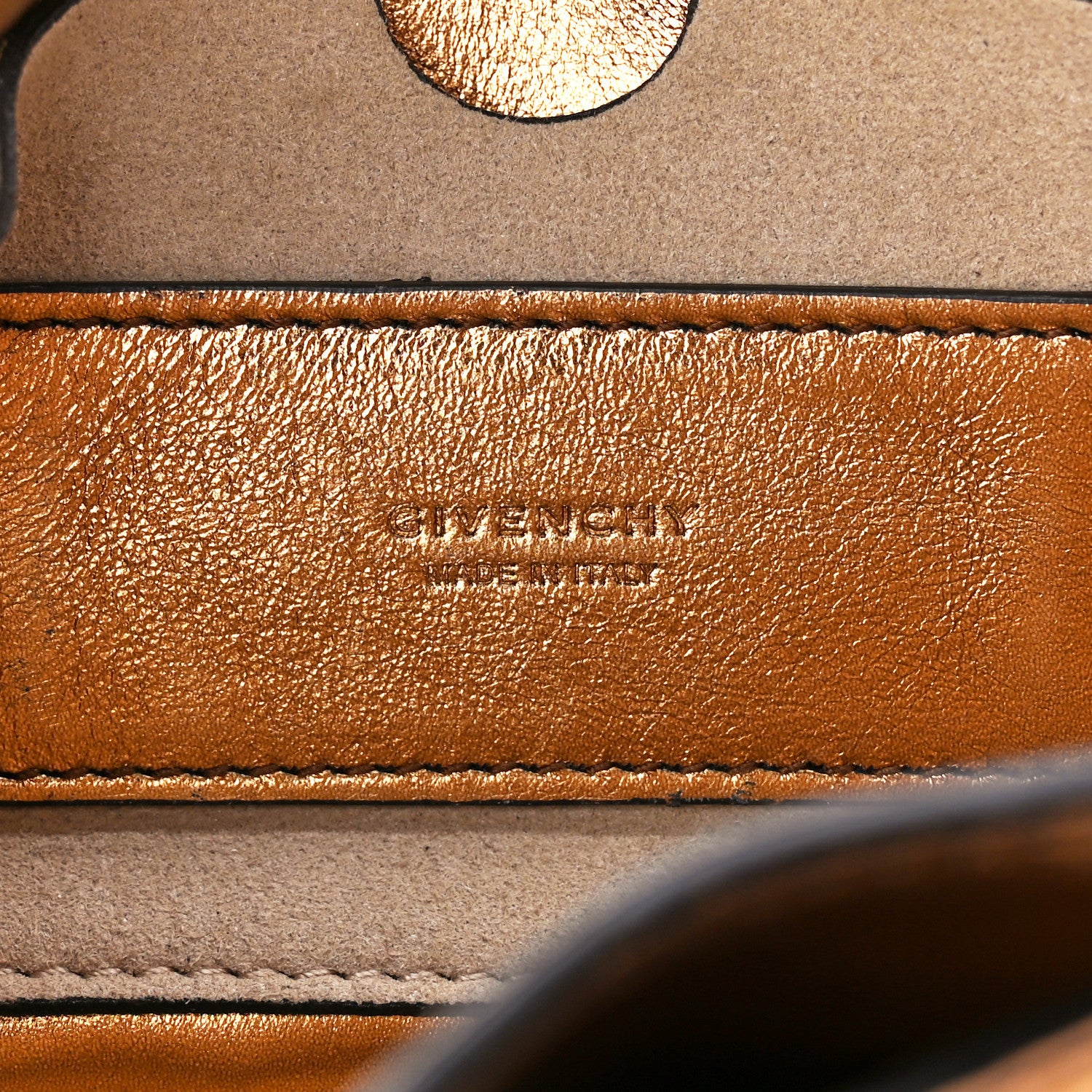 Givenchy Metallic Goatskin Quilted GV3 Mini Pocket Convertible Bag Gold 6 of 12