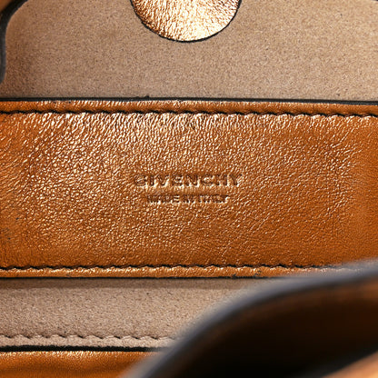 Givenchy Metallic Goatskin Quilted GV3 Mini Pocket Convertible Bag Gold 6 of 12