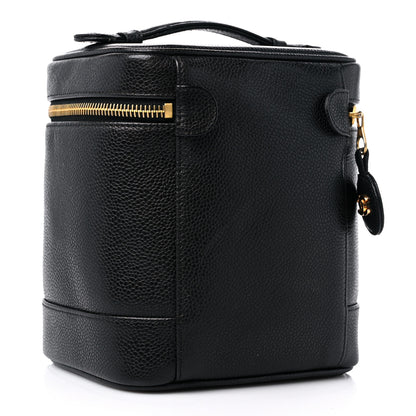 Chanel Caviar Vanity Cosmetic Case Black 3 of 14
