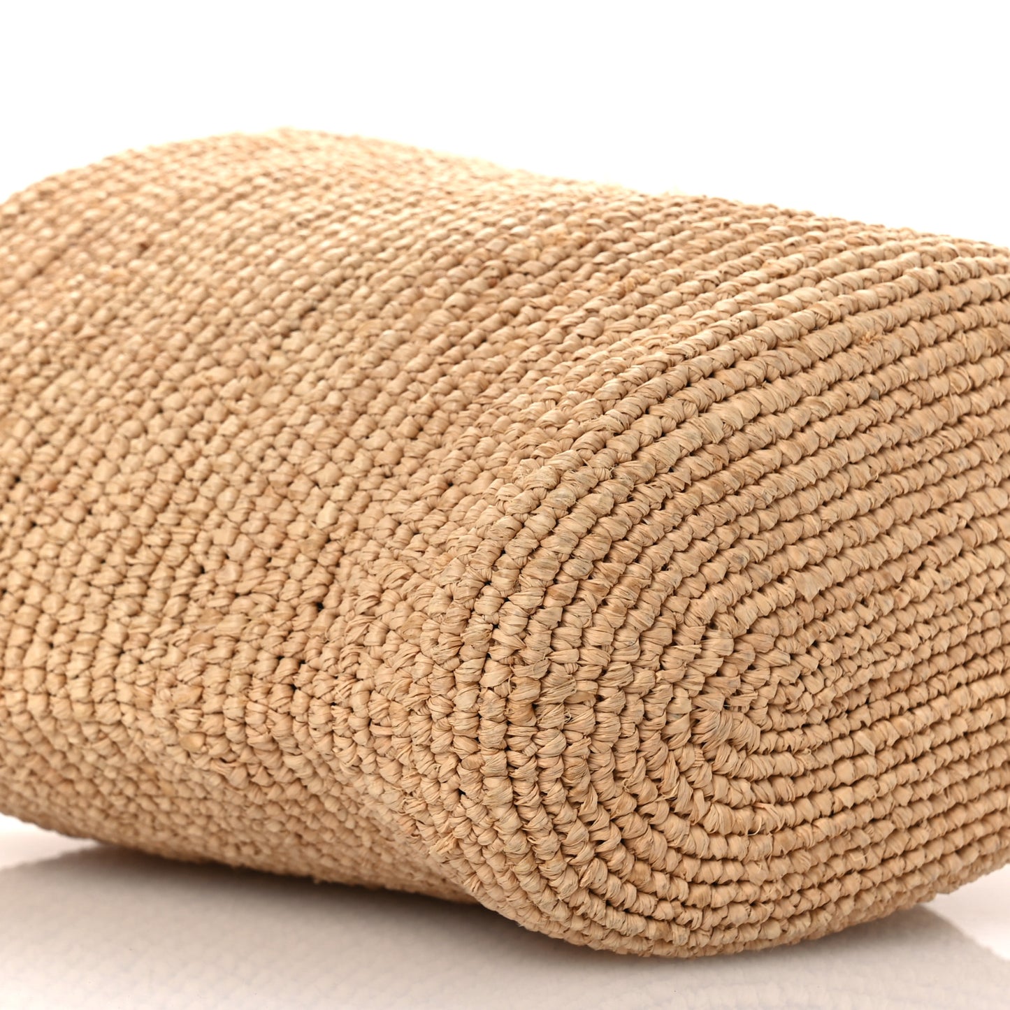 Calfskin Raffia Anagram Paulas Ibiza Pochette Bag Natural Tan